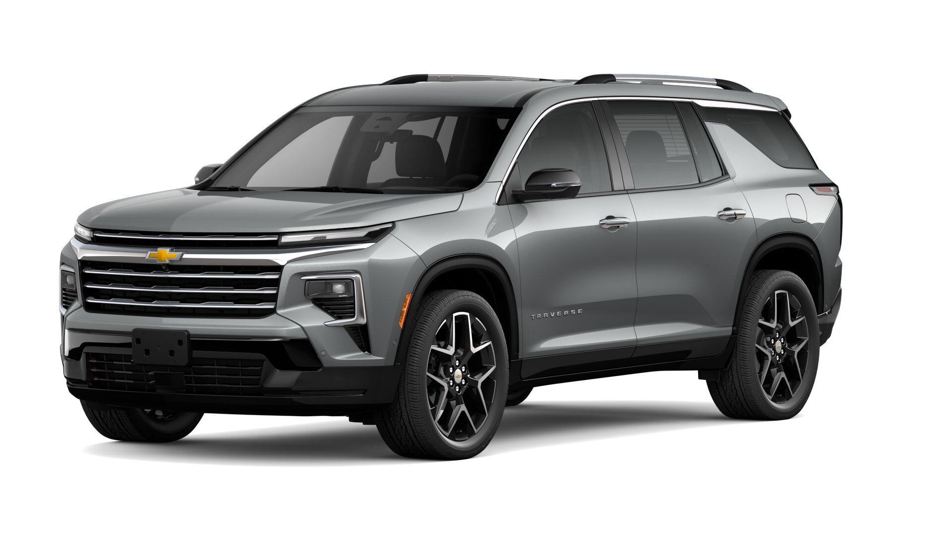2026 Chevrolet Traverse High Country in Sterling Gray Metallic — front three-quarter view