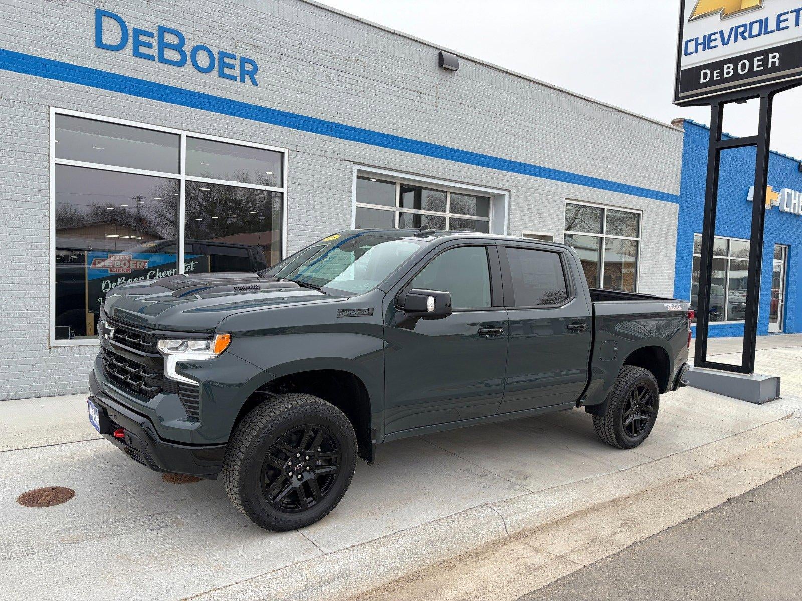 2026 Chevrolet Silverado 1500 LT Trail Boss in Cypress Gray — front three-quarter view